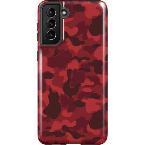 Red Street Camo Galaxy S21 FE Pro Case