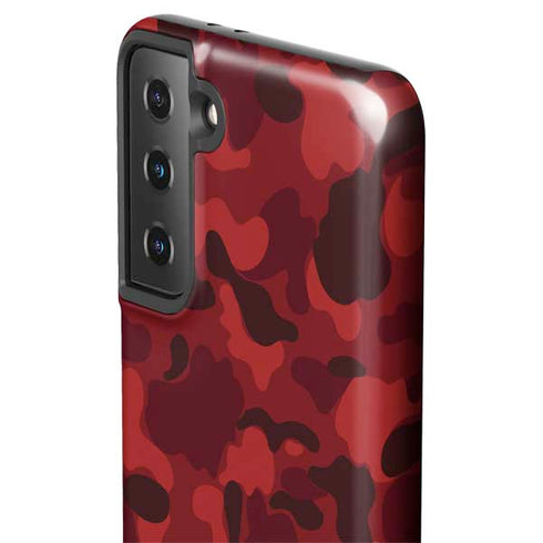 Red Street Camo Galaxy S21 FE Pro Case