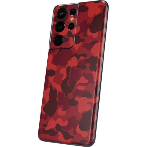 Red Street Camo Galaxy S21 Ultra 5G Skin
