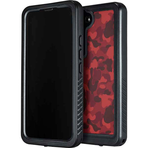 Red Street Camo Galaxy S23 Plus Waterproof Case