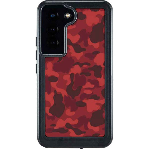 Red Street Camo Galaxy S23 Waterproof Case