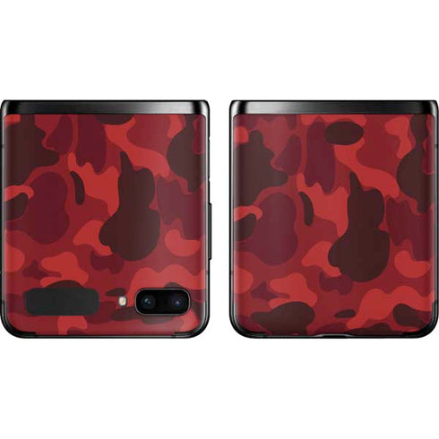 Red Street Camo Galaxy Z Flip Skin