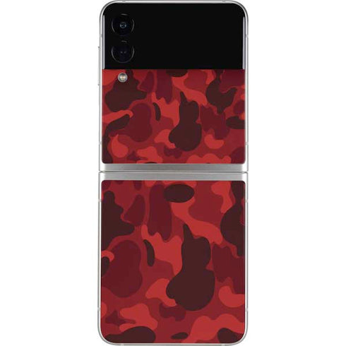 Red Street Camo Galaxy Z Flip3 5G Skin