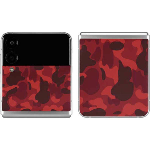 Red Street Camo Galaxy Z Flip4 5G Skin