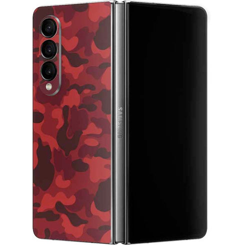 Red Street Camo Galaxy Z Fold4 5G Skin
