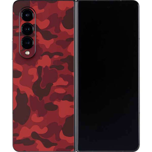 Red Street Camo Galaxy Z Fold4 5G Skin