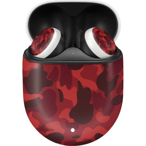 Red Street Camo Google Pixel Buds Skin