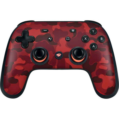 Red Street Camo Google Stadia Controller Skin