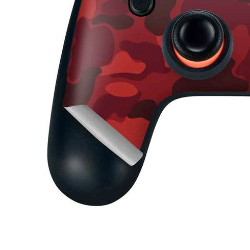 Red Street Camo Google Stadia Controller Skin