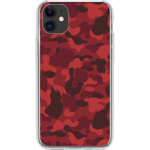Red Street Camo iPhone 11 Clear Case