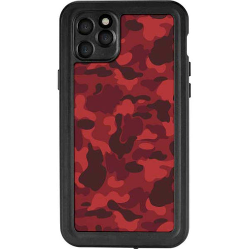 Red Street Camo iPhone 11 Pro Max Waterproof Case