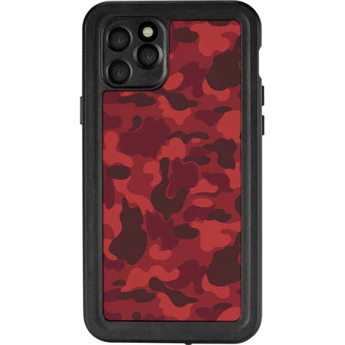 Red Street Camo iPhone 11 Pro Waterproof Case