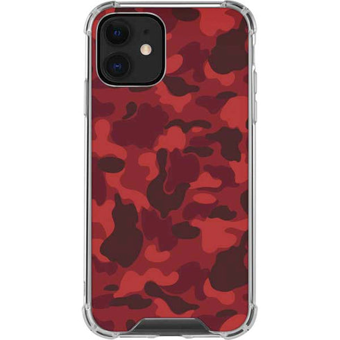 Red Street Camo iPhone 12 Clear Case