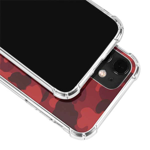 Red Street Camo iPhone 12 Clear Case