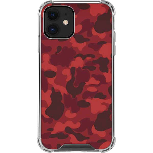Red Street Camo iPhone 12 Mini Clear Case