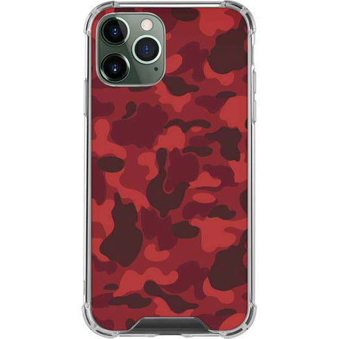 Red Street Camo iPhone 12 Pro Clear Case