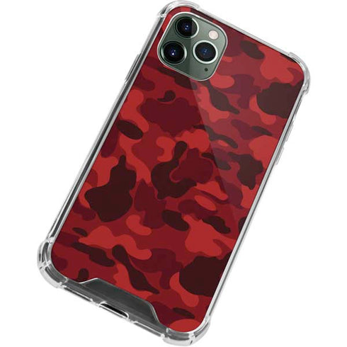 Red Street Camo iPhone 12 Pro Clear Case