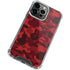Red Street Camo iPhone 13 Pro Clear Case
