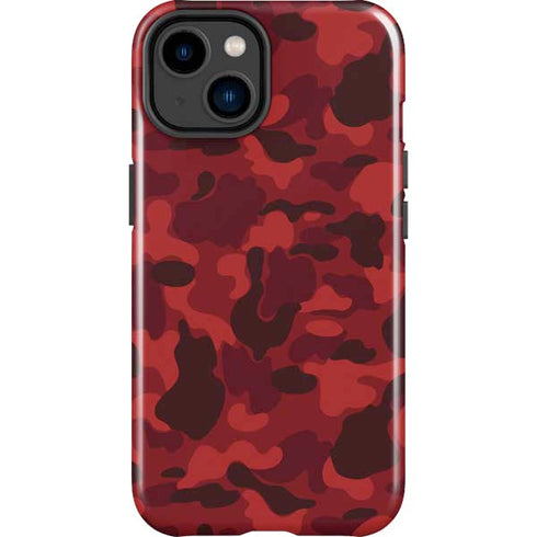 Red Street Camo iPhone 14 Plus Impact Case