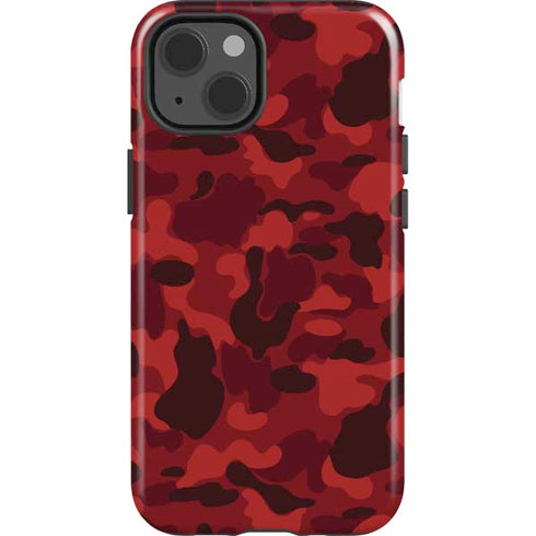Red Street Camo iPhone 14 Impact Case