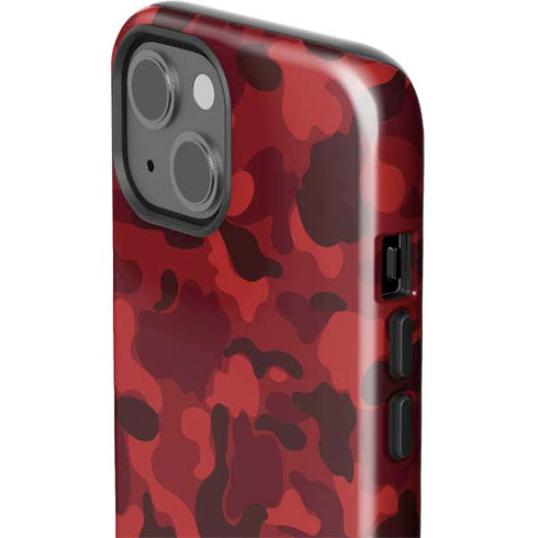 Red Street Camo iPhone 15 Impact Case