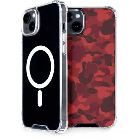 Red Street Camo iPhone 15 Plus MagSafe Case