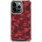 Red Street Camo iPhone 15 Pro Clear Case