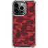 Red Street Camo iPhone 15 Pro Clear Case