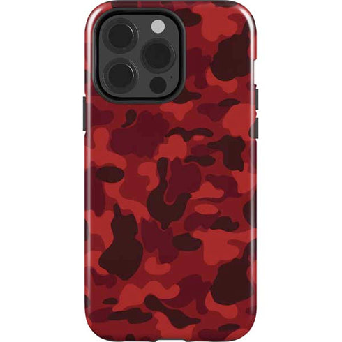 Red Street Camo iPhone 15 Pro Impact Case
