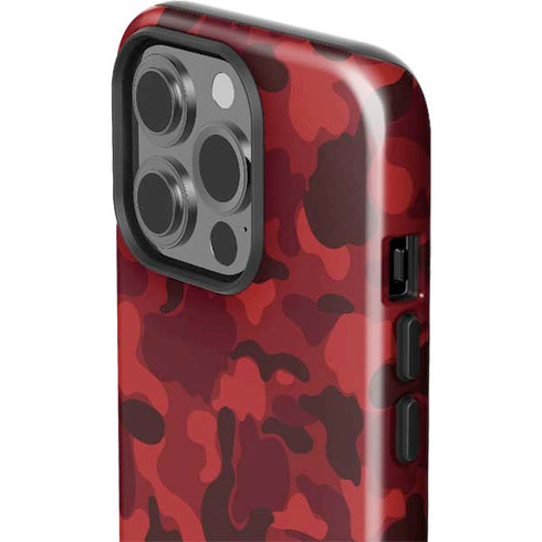 Red Street Camo iPhone 14 Pro Impact Case