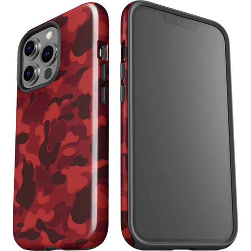 Red Street Camo iPhone 15 Pro Impact Case