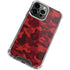 Red Street Camo iPhone 15 Pro Max Clear Case