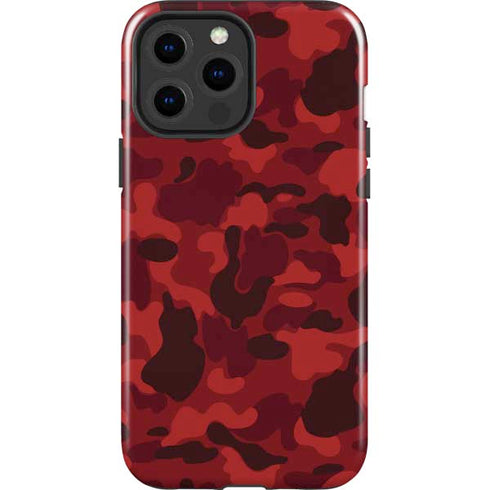 Red Street Camo iPhone 14 Pro Max Impact Case