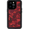 Red Street Camo iPhone 14 Pro Waterproof Case