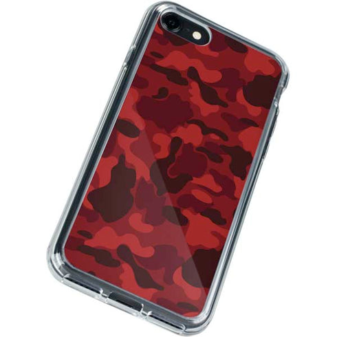 Red Street Camo iPhone SE (2nd & 3rd Gen) Clear Case
