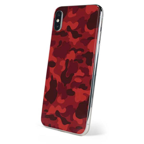Red Street Camo iPhone XS Skin
