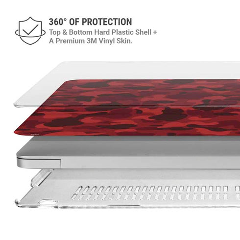 Red Street Camo MacBook Air 15in (2023-2025) Case plus Skin