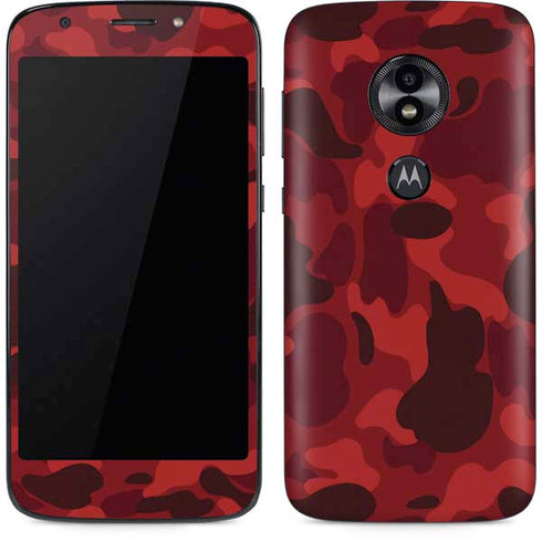Red Street Camo Moto E5 Play Skin