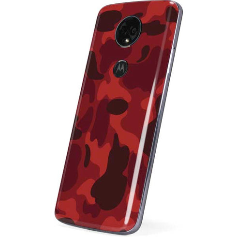 Red Street Camo Moto E5 Plus Skin