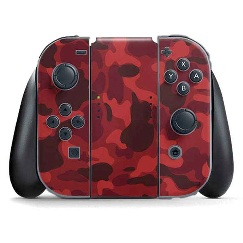 Red Street Camo Nintendo Switch (2017-2021) Joy-Con Controller Skin