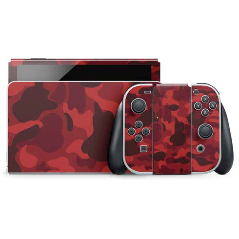 Red Street Camo Nintendo Switch OLED (2021) Skin