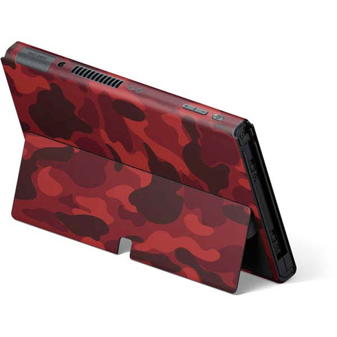 Red Street Camo Nintendo Switch OLED (2021) Skin