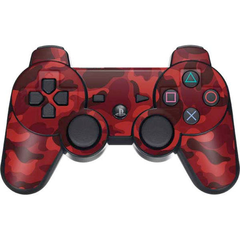 Red Street Camo PS3 Dual Shock wireless controller Skin