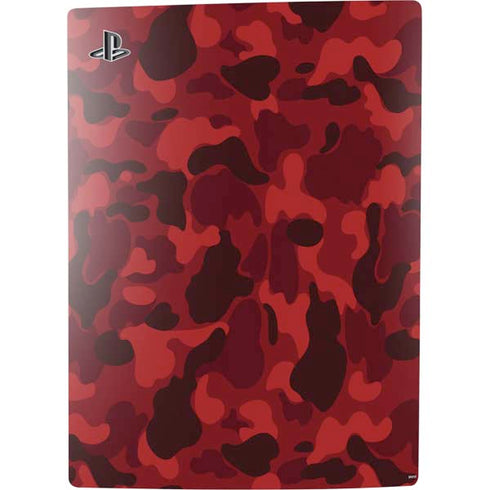 Red Street Camo PS5 Digital Edition Console Skin