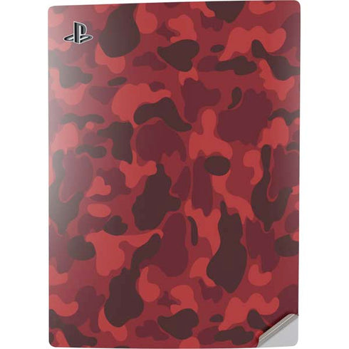 Red Street Camo PS5 Digital Edition Console Skin