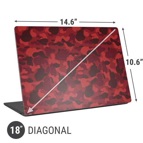 Red Street Camo Universal Laptop 18in (14.6 x 10.6in) Skin