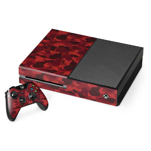 Red Street Camo Xbox One Console and Controller Bundle Skin