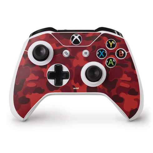 Red Street Camo Xbox One S Controller Skin