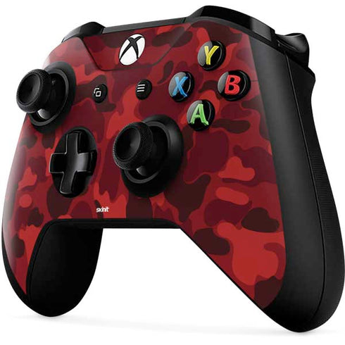 Red Street Camo Xbox One X Controller Skin