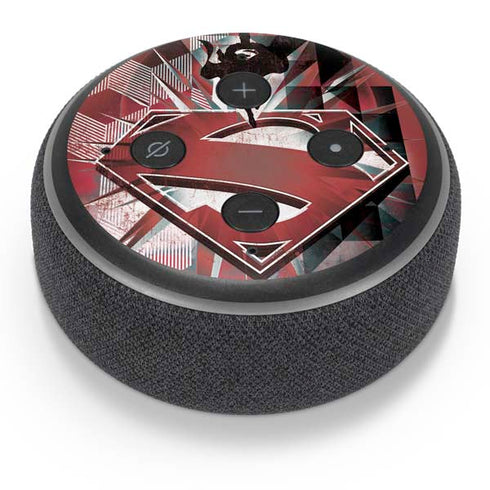 DC Comics Superman Red Pattern Amazon Echo Dot Skin